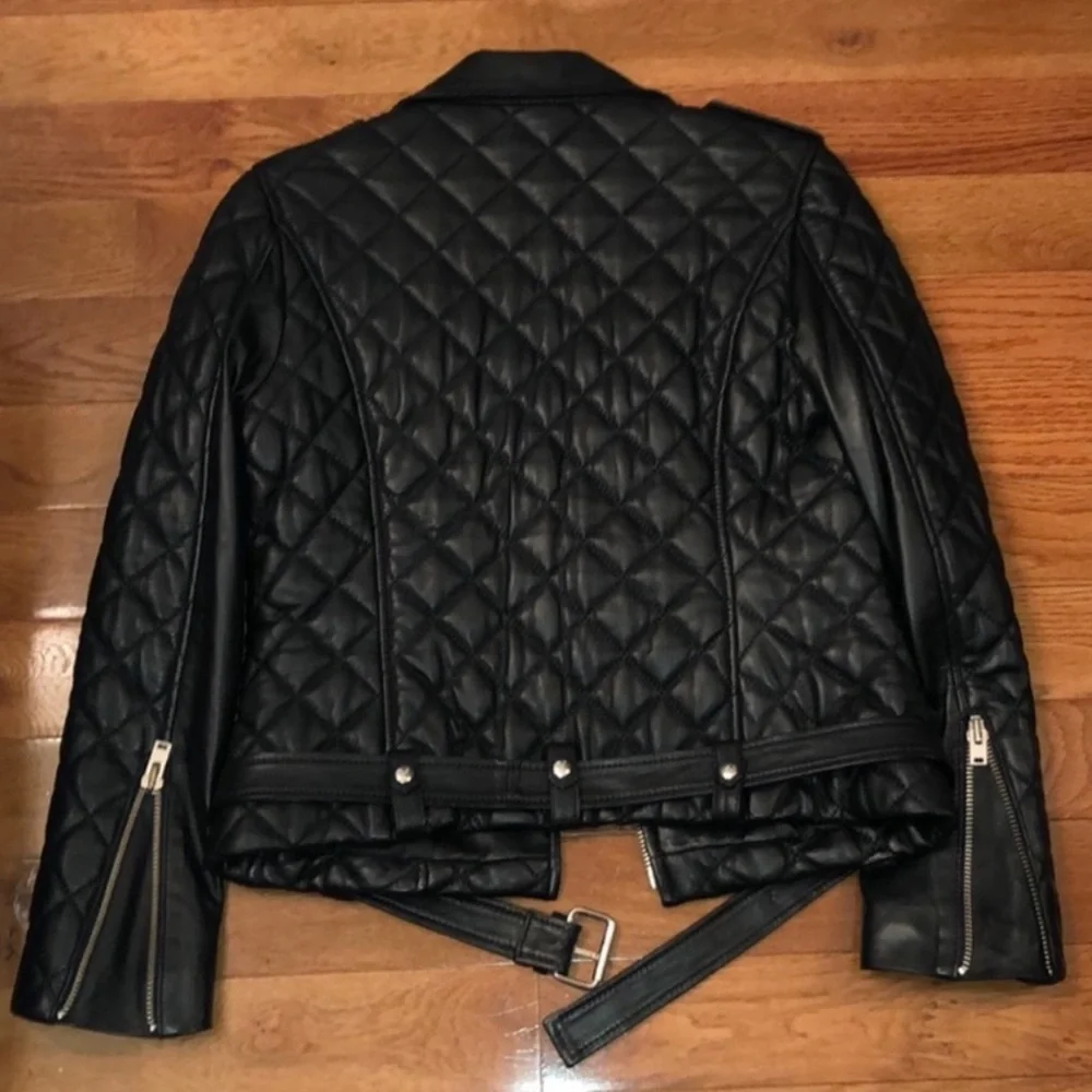 IRO Leather Quilted Jacket — Like new — Black - Picture 2 of 3